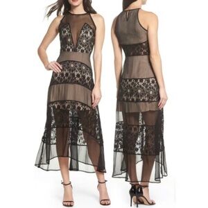 NWT Foxiedox Tristan Lace & Chiffon Maxi Dress